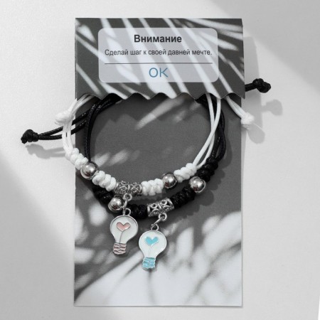 Bracelets "Demetrons" bulbs with heart, color, 7 cm-3