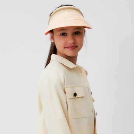A wicker visor for a girl minaku pink color, rr 50-52-3