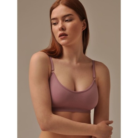 Top female with cup, size XL, color rosa ash