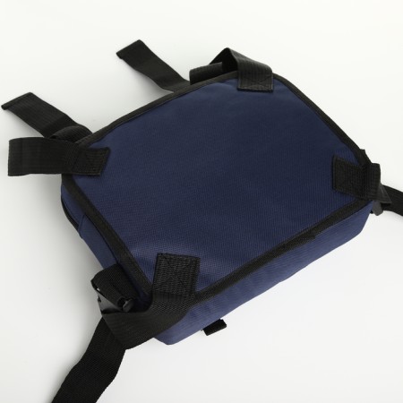Babberry bag with zipper, 2 external pockets, blue color-11