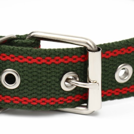 Collar of tarpaulin dimensionless single -layer, 68 x 3 cm, khaki/red-2