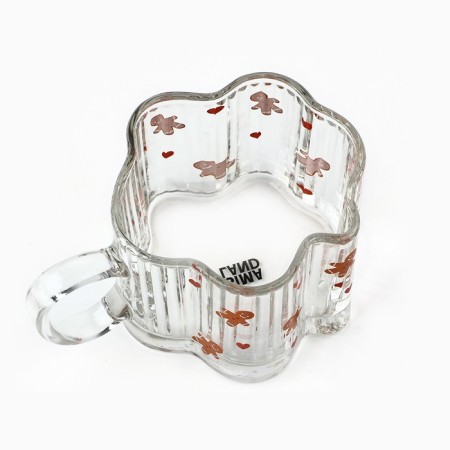 New Year. Glass mug "Gingerbread Man", 260 ml-4