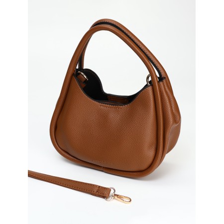 Bag Women's Tout with zipper, brown color-6