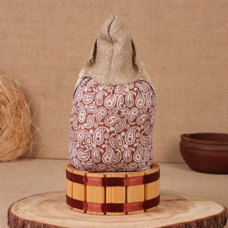 Brown Domovka "Athanasius with gold", on a barrel, 28x15x12 cm-2