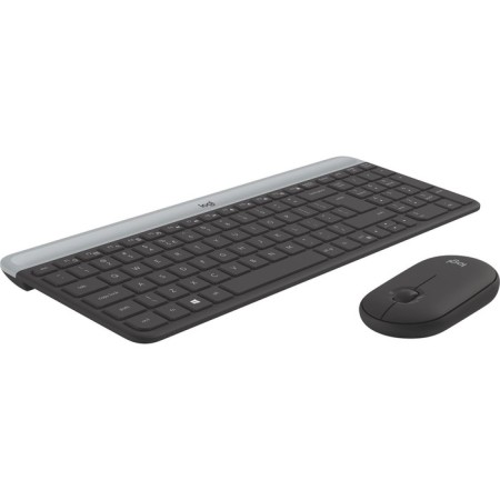 Keyboard + Logitech MK470 Claw: Black/Gray Mouse: Black USB Wireless Slim (920-00 10046-4