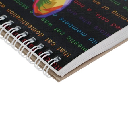 Calligrata sketchbook, 195 x 195 mm, 50 sheets, solid cover, "cat", metallized cardboard with a voluminous pattern, block 100 g/m2-2