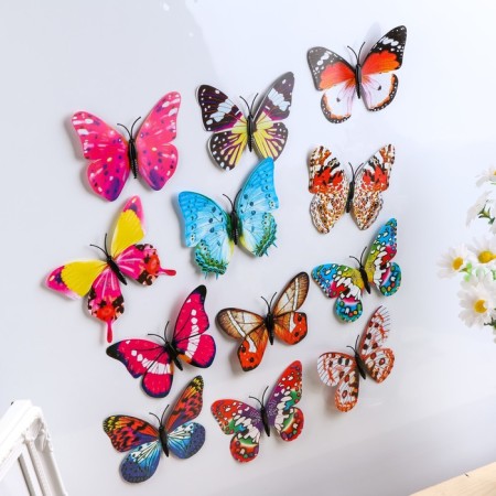 Magnet Plastic "Butterfly shines in the dark" 10 cm mix-3