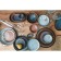 Porcelain dessert plate Magistro Garland, D = 17 cm, blue color