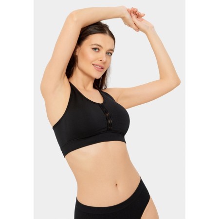 Women's bra -braid, size XS, black color