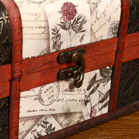 Casket wood chest (set 3 pcs) "Expedition" 9x6x7 cm; 14x9.5x9 cm; 19x13x13 cm-2