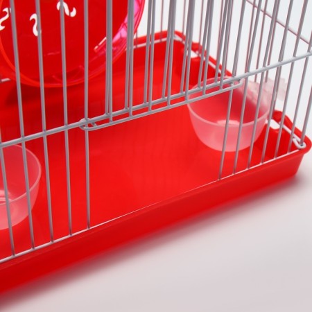 The cage for rodents equipped RT-2Q, 22 x 16 x 20 cm, red-4