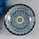 The plate of the Rishtan ceramics "Patterns", blue, deep, mix, 20 cm
