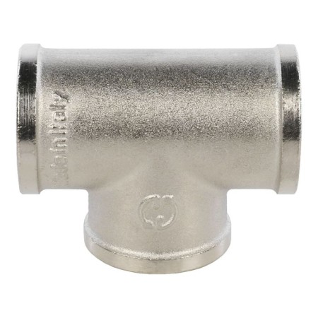 The STOUT SFT -0020-000034, 3/4 ", internal/internal thread, nickelled brass-3