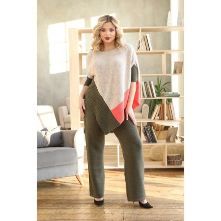 Women's pants, size 56, khaki color-3