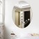 Wall mirror, interior, mirror stickers, decor on the wall, panel 36.5 x 27 cm