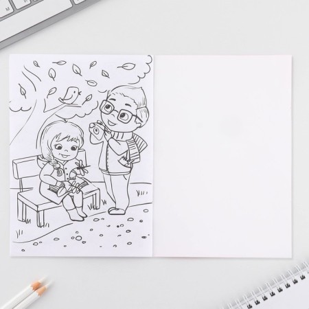 Set: A5 Frush, 8 sheets and wax crayons "For cool girls"-11