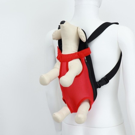 A backpack of cats for cats and dogs "Kangaroo", 35 x 25 x 20 cm, size S, red-4