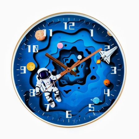 Children's wall clock "Cosmos", smooth move, D-30 cm, mix-2
