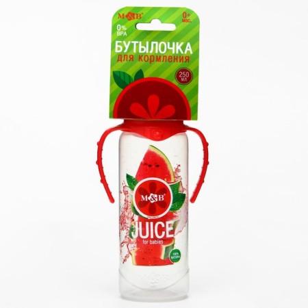 A bottle of feeding "watermelon Fresh", classic throat, from 0 months, 250 ml., Cylinder, with handles-5