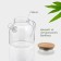 Glass teapot with a bamboo cover and a metal filter Bellatenero "Eco", 1.2 liters