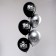 Shar Latex 12 "Moto Birthday", set of 50 pcs., Color silver, black chrome
