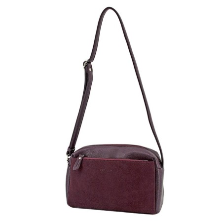 Women's bag (B2754-07140) Artificial leather + suede, burgundy, 1x210x27 cm