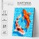Picture on numbers on a canvas with a subframe of "carp in water", 40 x 50 cm