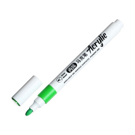 A set of acrylic markers 6 colors, a round tip, for any surface-4