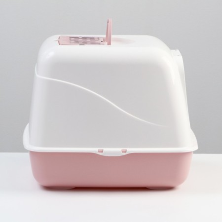 Lexi cats toilet closed white/pink 50.5 x 39 x 41 cm-2