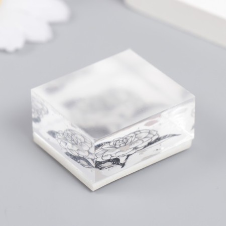 Acryl Print "Pion with leaves" 3.6x3x2 cm-2
