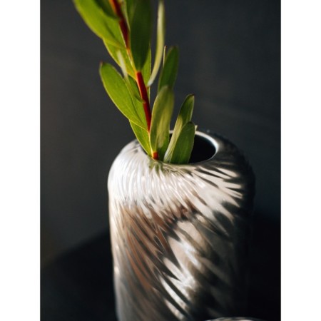 Decorative vase "Wave", 12 × 12 × 20 cm, silver color-5