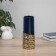VAZA Ceramics Table "Cosmin" Pipe, D-7CM, 24x9.5 cm, blue-golden