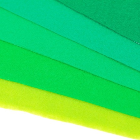 Fetr Color Soft A4 DEVENTE. "Shades of green" 5 colors, 5 sheets, thickness 2 mm-2