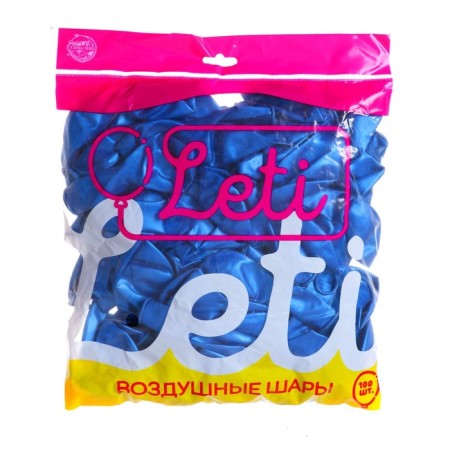 Latex ball 10 ", metal, set 100 pcs., Blue color-2