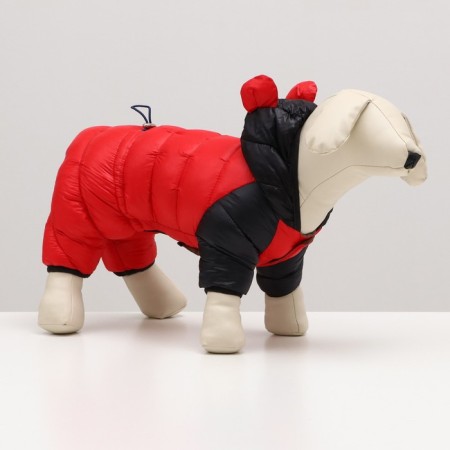 Combineson "Bear", size 14 (DS 32 cm, OG 42 cm, Osh 31 cm), black and red