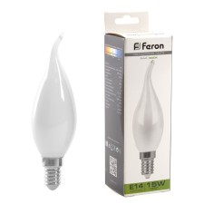 Лампа светодиодная Feron, E14, 15 Вт, 230 В, белый свет