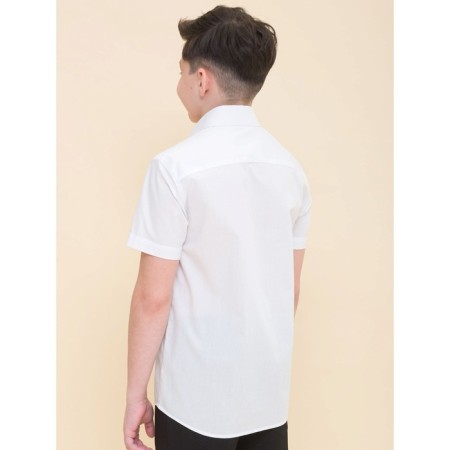 Short -sleeve shirt for Pelican boy, height 122 cm, white color-2