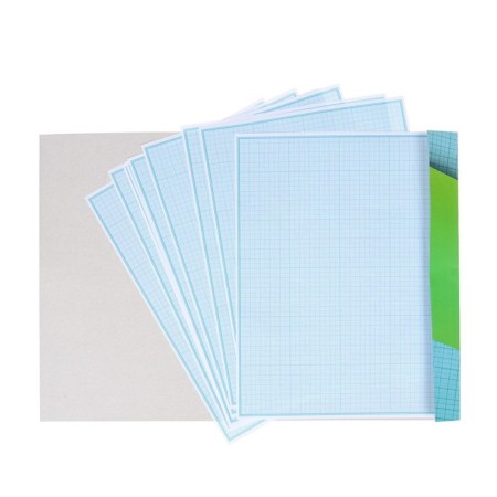 Large-scale-cordial A4 paper 10 sheets of Calligrata, blue mesh-3