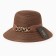 Women's hat with a minku chain color brown, size 56-58