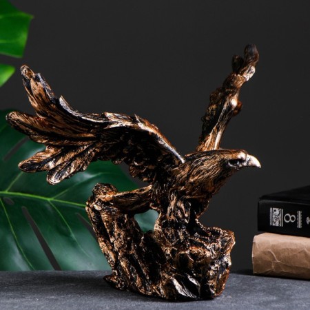 Standing for a bottle "Eagle on take -off" Bronze, 23x30x18cm-1