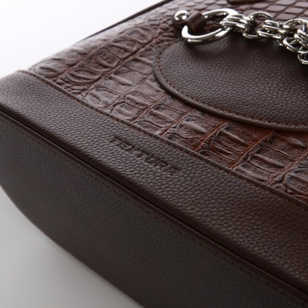 Female Bag Textura, Tout, Middle Size, Brown color-6
