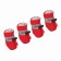 Dog boots "comfort" with weighting, set 4 pcs, size 4 (5x 4 cm), red