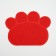 2-in-1 rug for a bowl/animal toilet "Paw", 40 x 30 cm, red