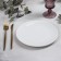 Porcelain dessert plate Tiffany, D = 22.2 cm, white color