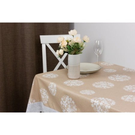 MEIWA tablecloth, rectangular 122 x 152 cm, beige color