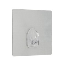 Hook adhesive square Axentia self -adhesive from plastic silver, 8x8x thick 2 cm 1035189