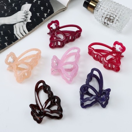 Hair crab "Lilian" butterfly, 7 cm, mix-1