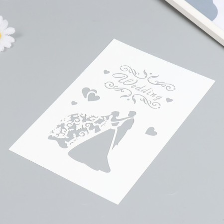 Plastic stencil "Wedding" 16x24 cm-1