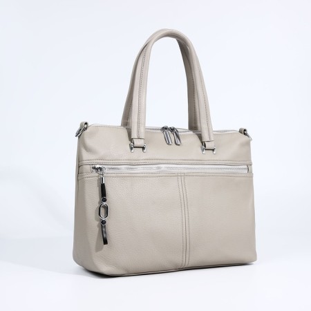 Luggage bag on lightning, 2 external pockets, color gray color-2