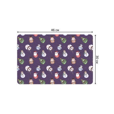 A set of napkins for setting the table "Toy to the Christmas tree", rectangular, rounded edges, size 30x46 cm, 4 pcs-2